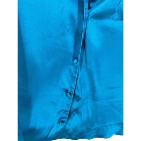 VTG Victoria's Secret Gold Label Womens Size Small Satin Button Up Night Shirt‎ - Picture 8 of 10